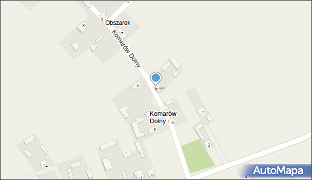 Komarów Dolny, Komarów Dolny, 5, mapa Komarów Dolny