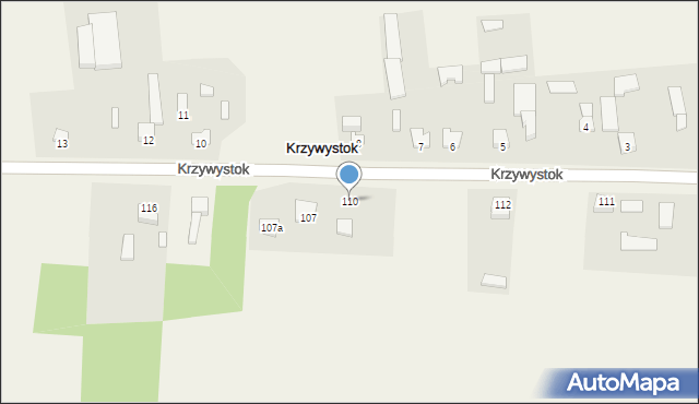 Komarów-Wieś, Komarów-Wieś, 110, mapa Komarów-Wieś