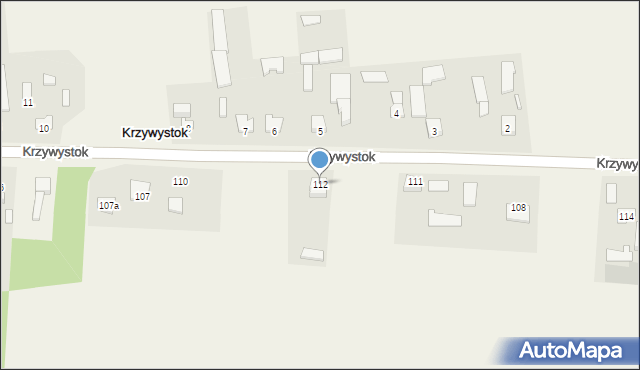 Komarów-Wieś, Komarów-Wieś, 112, mapa Komarów-Wieś