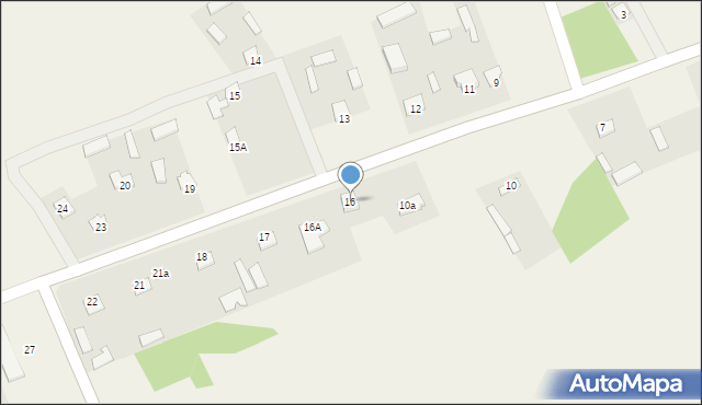 Komarów-Wieś, Komarów-Wieś, 16, mapa Komarów-Wieś