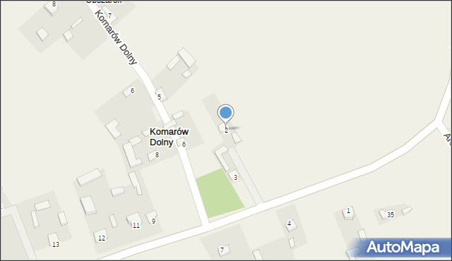 Komarów-Wieś, Komarów-Wieś, 2, mapa Komarów-Wieś