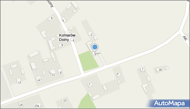 Komarów-Wieś, Komarów-Wieś, 3, mapa Komarów-Wieś