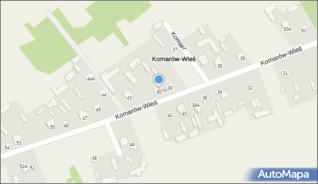 Komarów-Wieś, Komarów-Wieś, 41, mapa Komarów-Wieś