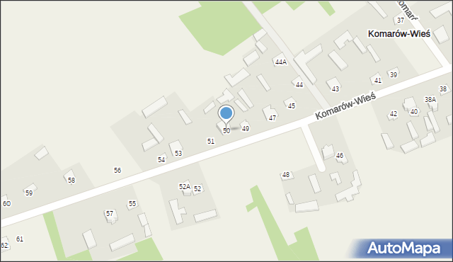 Komarów-Wieś, Komarów-Wieś, 50, mapa Komarów-Wieś