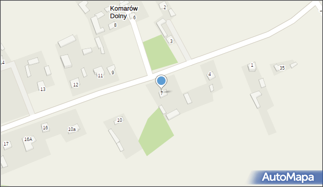 Komarów-Wieś, Komarów-Wieś, 7, mapa Komarów-Wieś