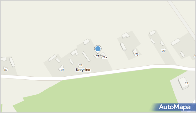 Komarów-Wieś, Komarów-Wieś, 77, mapa Komarów-Wieś