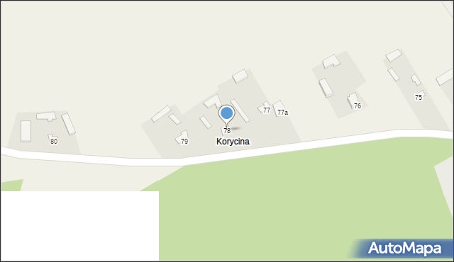 Komarów-Wieś, Komarów-Wieś, 78, mapa Komarów-Wieś