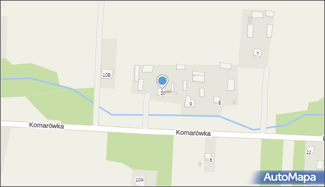 Komarówka, Komarówka, 10, mapa Komarówka