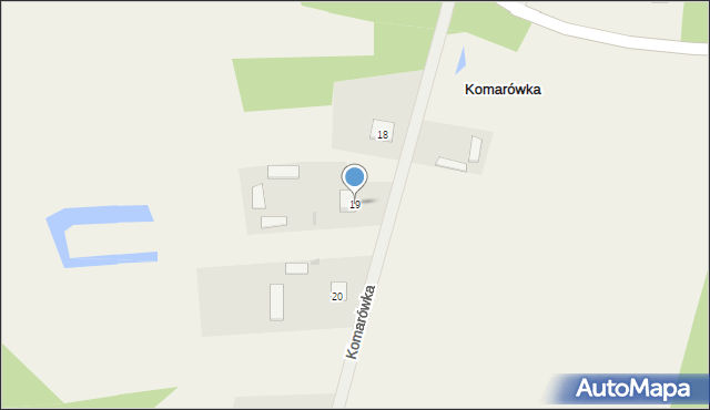 Komarówka, Komarówka, 19, mapa Komarówka