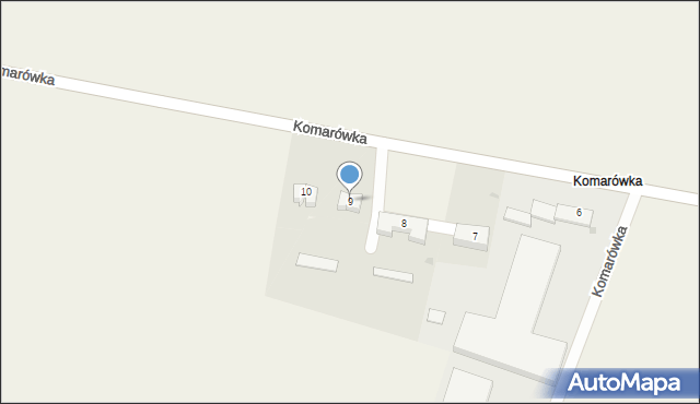 Komarówka, Komarówka, 9, mapa Komarówka