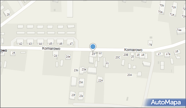 Komarowo, Komarowo, 23, mapa Komarowo