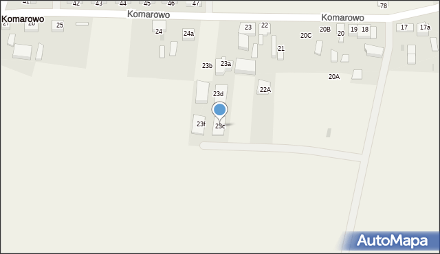 Komarowo, Komarowo, 23c, mapa Komarowo