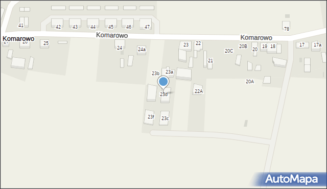 Komarowo, Komarowo, 23d, mapa Komarowo