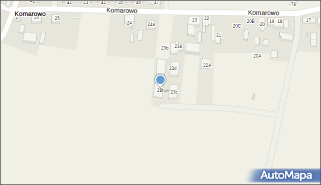 Komarowo, Komarowo, 23f, mapa Komarowo