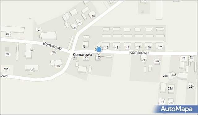 Komarowo, Komarowo, 25, mapa Komarowo