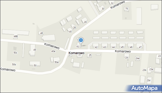 Komarowo, Komarowo, 41a, mapa Komarowo