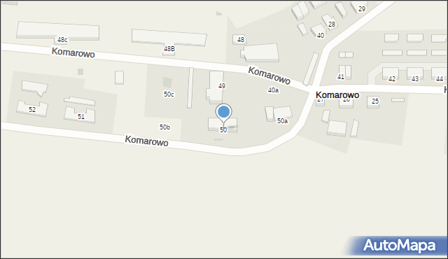 Komarowo, Komarowo, 50, mapa Komarowo