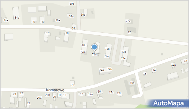 Komarowo, Komarowo, 71a, mapa Komarowo