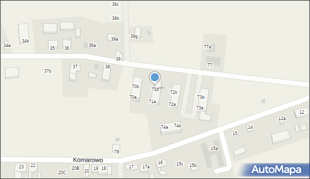 Komarowo, Komarowo, 71b, mapa Komarowo