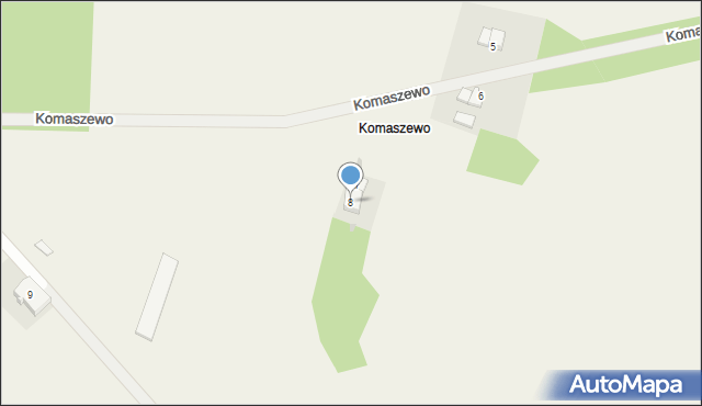Komaszewo, Komaszewo, 8, mapa Komaszewo