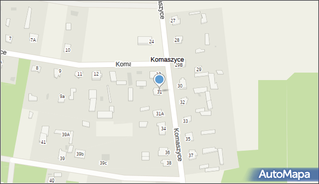 Komaszyce, Komaszyce, 31, mapa Komaszyce