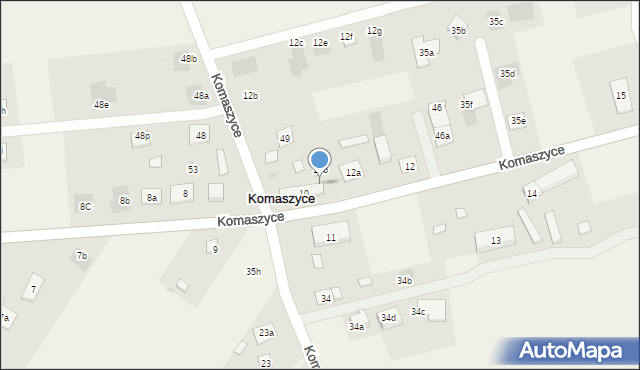 Komaszyce, Komaszyce, 10a, mapa Komaszyce