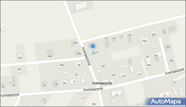 Komaszyce, Komaszyce, 12b, mapa Komaszyce