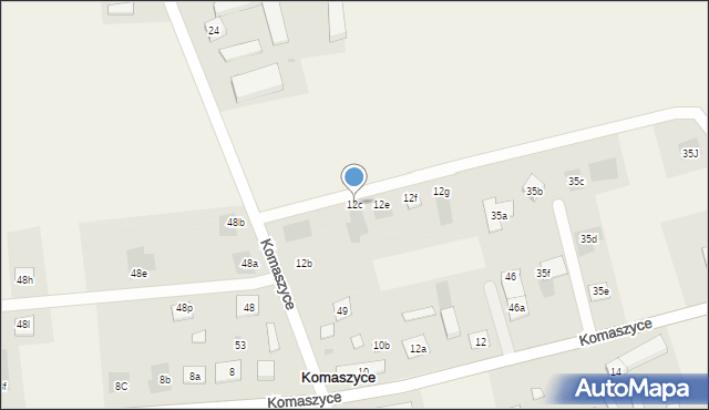 Komaszyce, Komaszyce, 12c, mapa Komaszyce