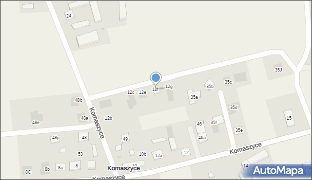 Komaszyce, Komaszyce, 12f, mapa Komaszyce