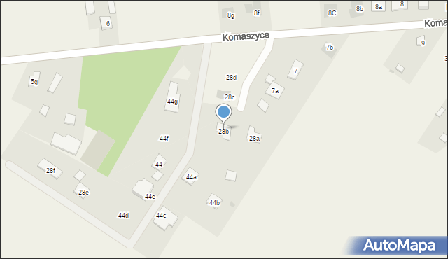 Komaszyce, Komaszyce, 28b, mapa Komaszyce