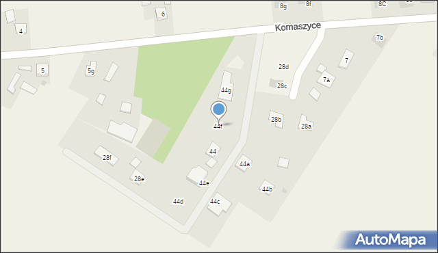 Komaszyce, Komaszyce, 44f, mapa Komaszyce