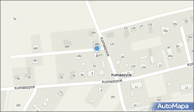 Komaszyce, Komaszyce, 48, mapa Komaszyce