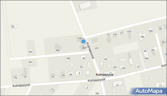 Komaszyce, Komaszyce, 48a, mapa Komaszyce