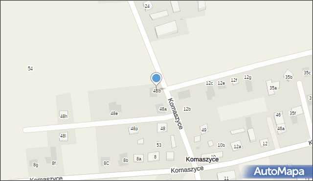 Komaszyce, Komaszyce, 48b, mapa Komaszyce