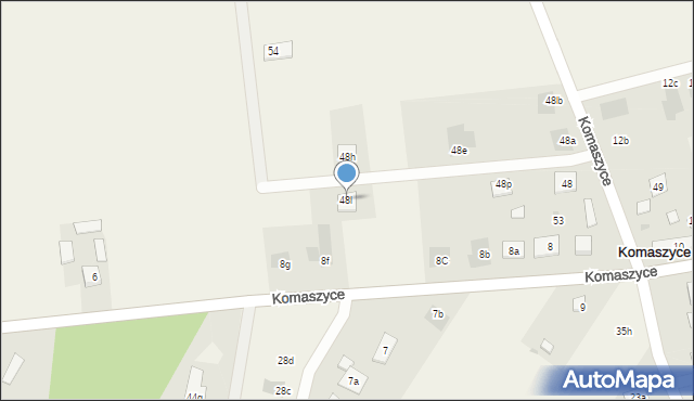 Komaszyce, Komaszyce, 48l, mapa Komaszyce