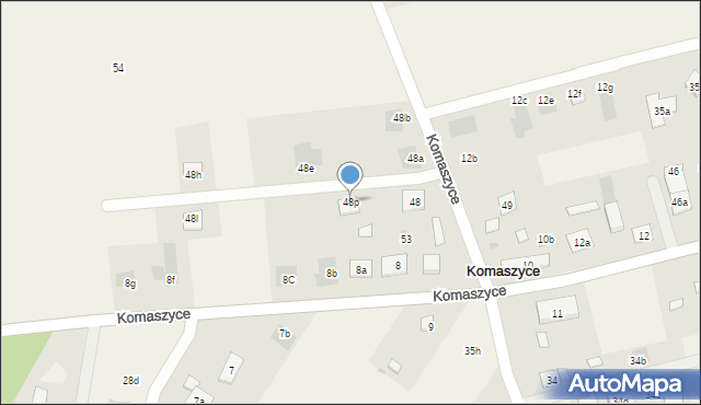 Komaszyce, Komaszyce, 48p, mapa Komaszyce