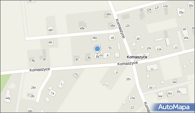 Komaszyce, Komaszyce, 8a, mapa Komaszyce