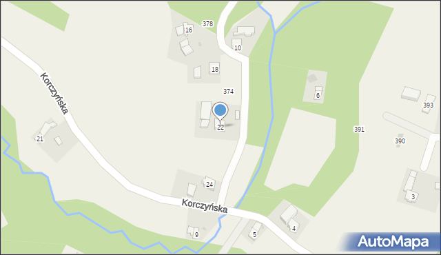 Kombornia, Korczyńska, 22, mapa Kombornia