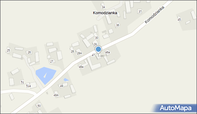 Komodzianka, Komodzianka, 47A, mapa Komodzianka