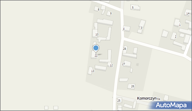 Komorczyn, Komorczyn, 11, mapa Komorczyn