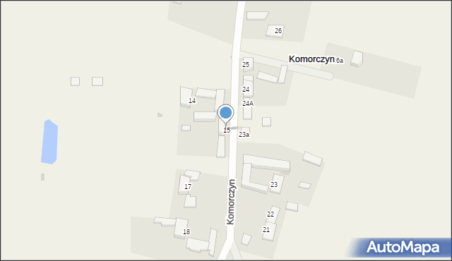 Komorczyn, Komorczyn, 15, mapa Komorczyn