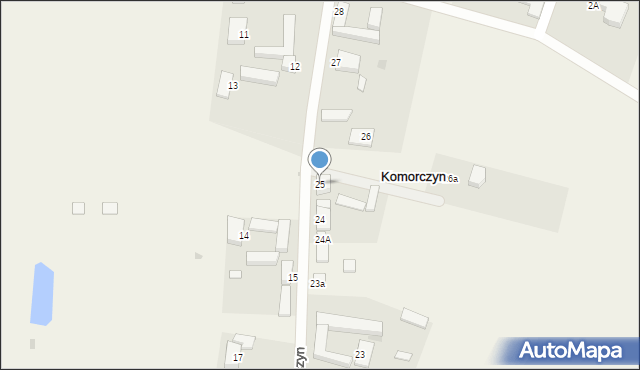 Komorczyn, Komorczyn, 25, mapa Komorczyn