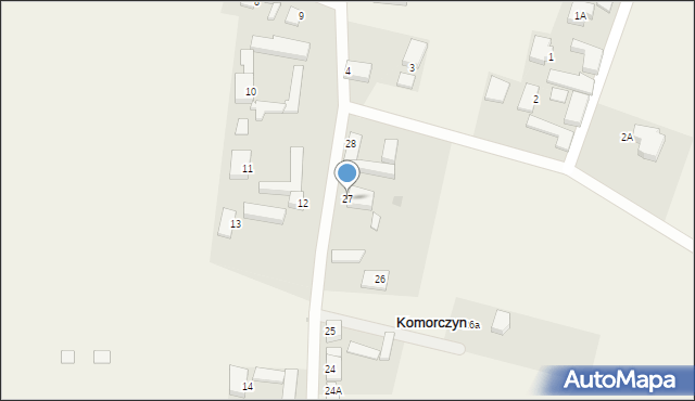 Komorczyn, Komorczyn, 27, mapa Komorczyn