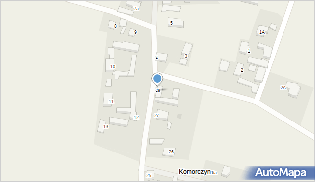 Komorczyn, Komorczyn, 28, mapa Komorczyn