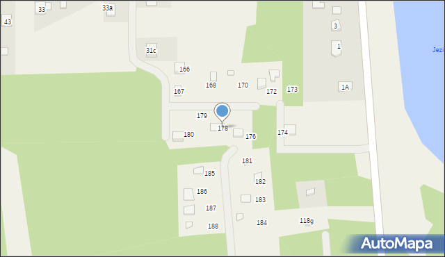 Komórki, Komórki, 178, mapa Komórki