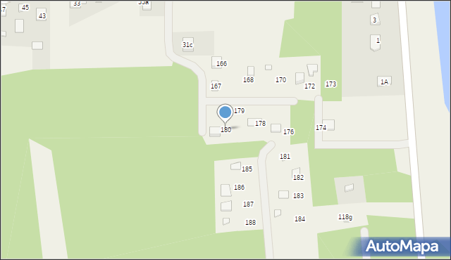 Komórki, Komórki, 180, mapa Komórki