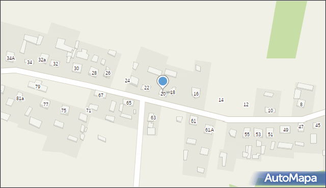 Komórki, Komórki, 20, mapa Komórki