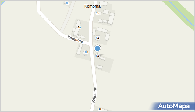 Komorna, Komorna, 84, mapa Komorna