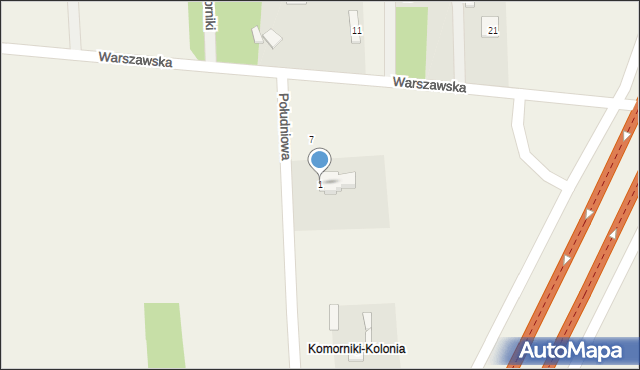 Komorniki, Komorniki, 1, mapa Komorniki