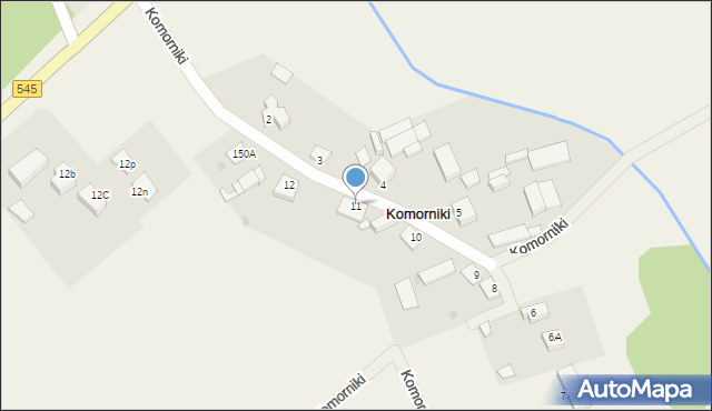 Komorniki, Komorniki, 11, mapa Komorniki